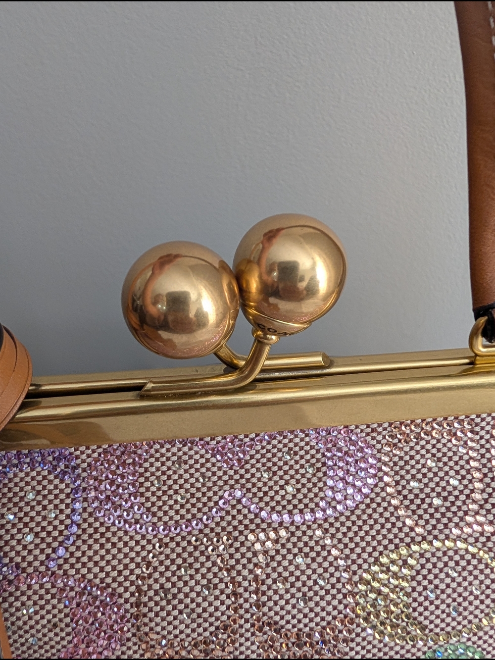 Coach Kisslock Frame Bag 16 in Crystal Signature Jacquard - Picture 6 of 9